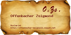 Offenbacher Zsigmond névjegykártya